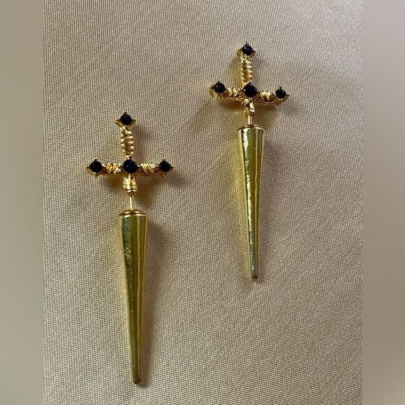 Bohemian cross earrings M12 - Picture 1 of 4